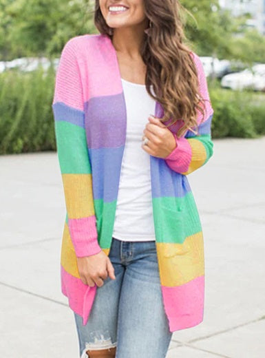 Open Front Casual Cardigan Sweater