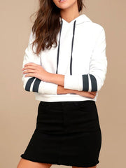 Outerwear Stripes Cotton Hoodies Sweatshirts