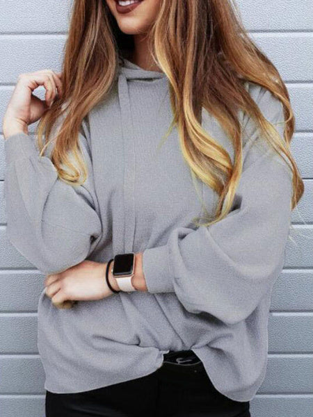 Oversized Pullover Long Sleeve Hooded Sweatshirt