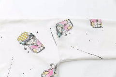 Print Cotton Hoodies Batwing Sleeve Loose Sweatshirts Thin Pullovers
