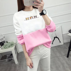 Print Sweatshirts Cotton Hoodies Fleece Inside Warm Pullovers