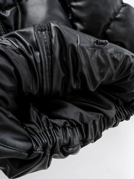 Puffer Hooded Long Sleeve Quilted Coat