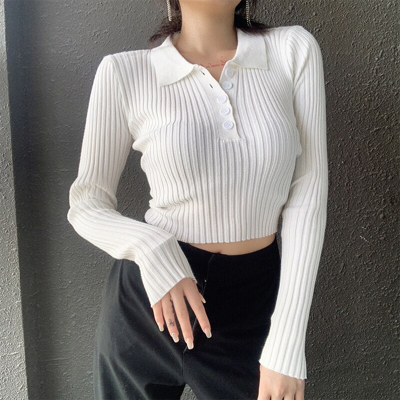 Pull Long Sleeve Knitted Sweater