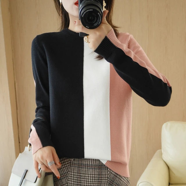 Pullover Round Neck Long Sleeve Sweater