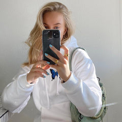 Pullover Solid Workout Activewear Oversized Sweatshirt