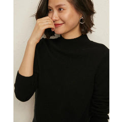 Pullovers Half Turtleneck Loose Wool Sweaters