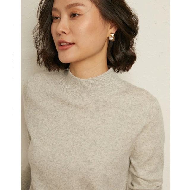 Pullovers Half Turtleneck Loose Wool Sweaters