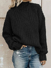 Pullovers Jewel Neck Long Sleeves Acrylic Sweaters