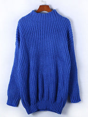 Pullovers Jewel Neck Long Sleeves Acrylic Sweaters