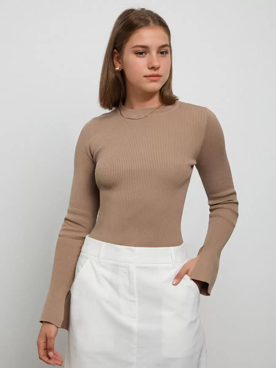 Pullovers Jewel Neck Long Sleeves Elegant And Vintage Sweaters