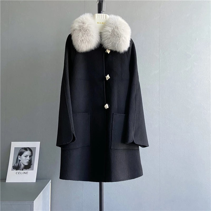 Retro Vintage Woolen belted Double Sided Overcoat