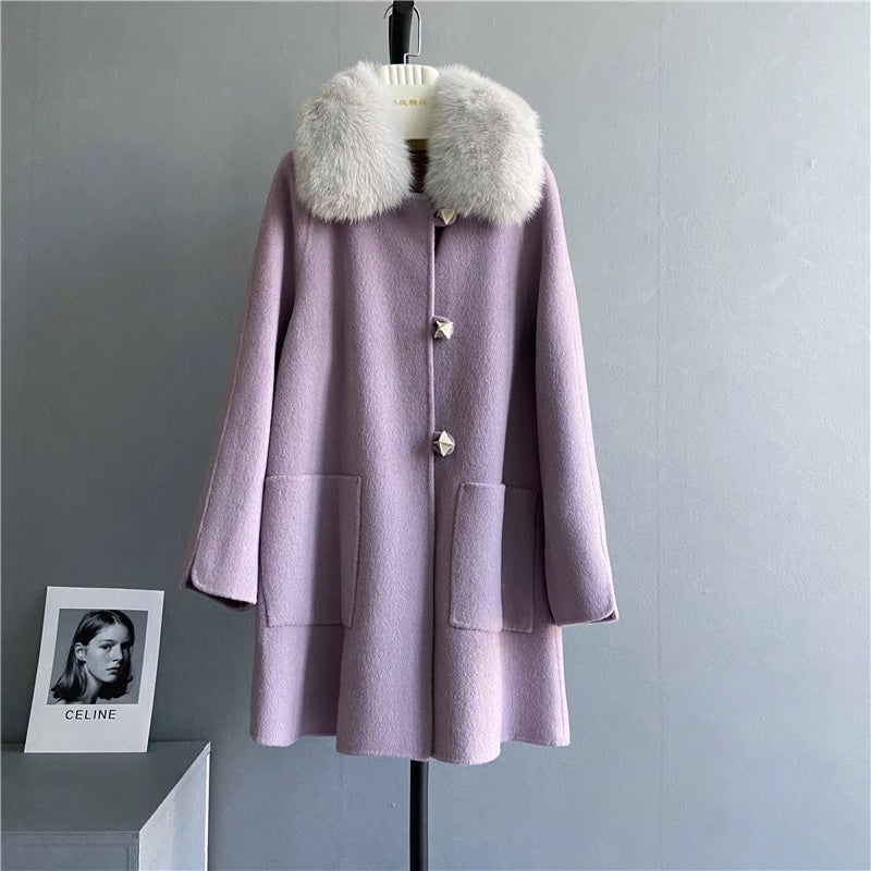 Retro Vintage Woolen belted Double Sided Overcoat