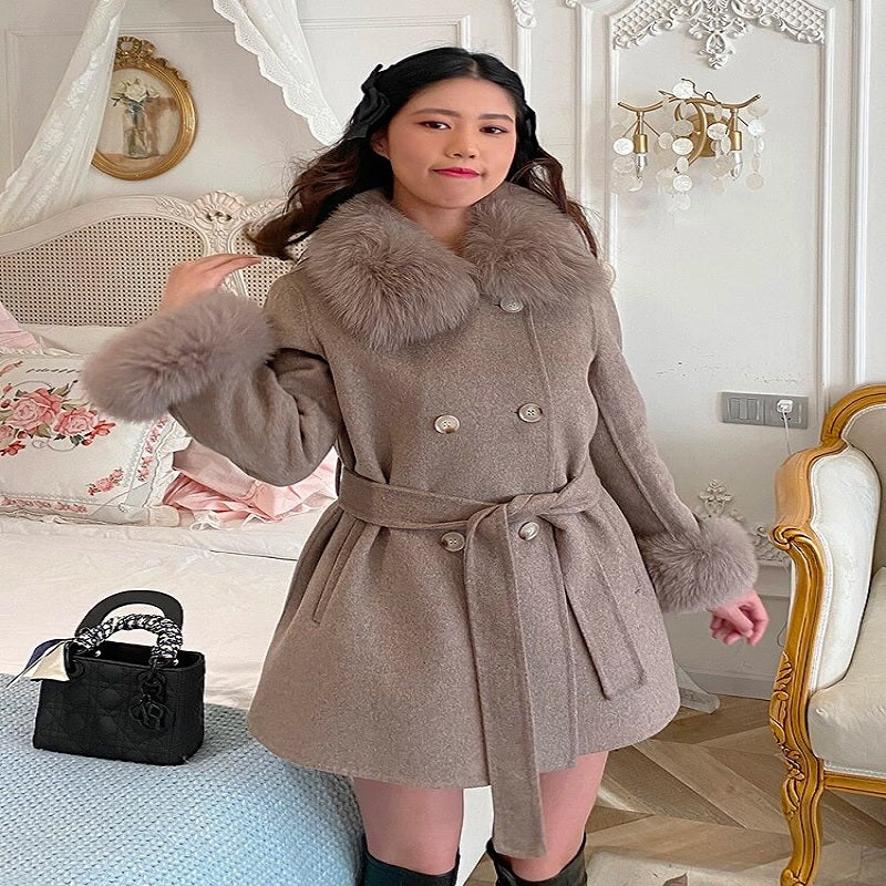 Retro Vintage classic Real fox fur coats