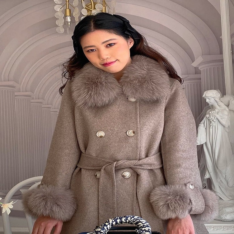 Retro Vintage classic Real fox fur coats