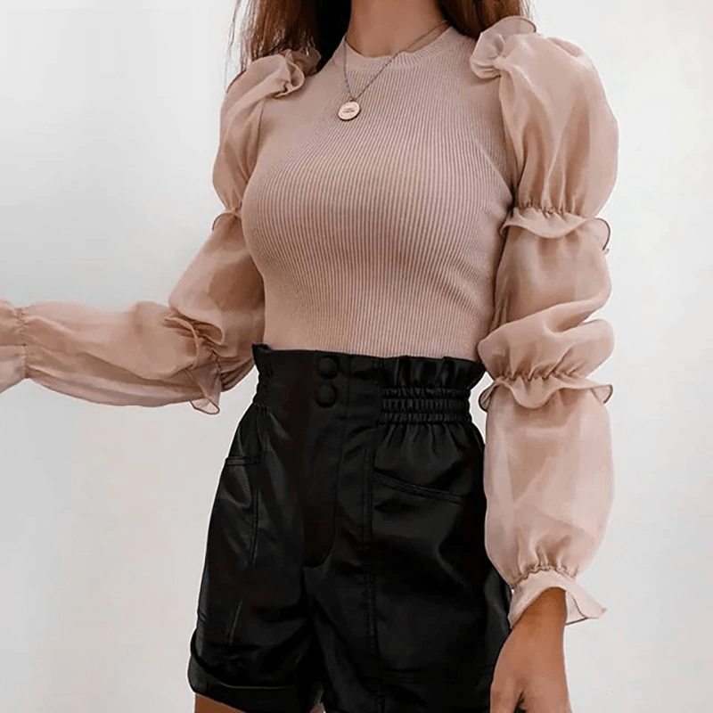 Ruffles Long Sleeve Fashion Sweater