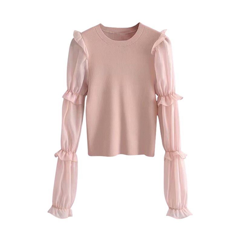 Ruffles Long Sleeve Fashion Sweater