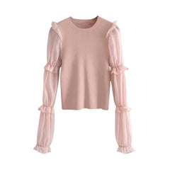 Ruffles Long Sleeve Fashion Sweater