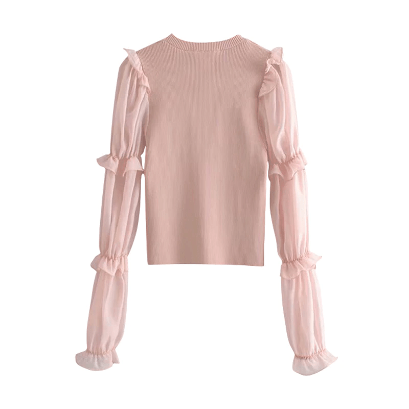 Ruffles Long Sleeve Fashion Sweater