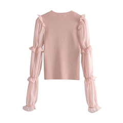 Ruffles Long Sleeve Fashion Sweater