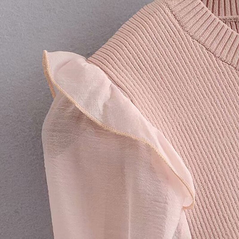 Ruffles Long Sleeve Fashion Sweater