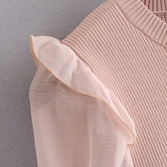 Ruffles Long Sleeve Fashion Sweater