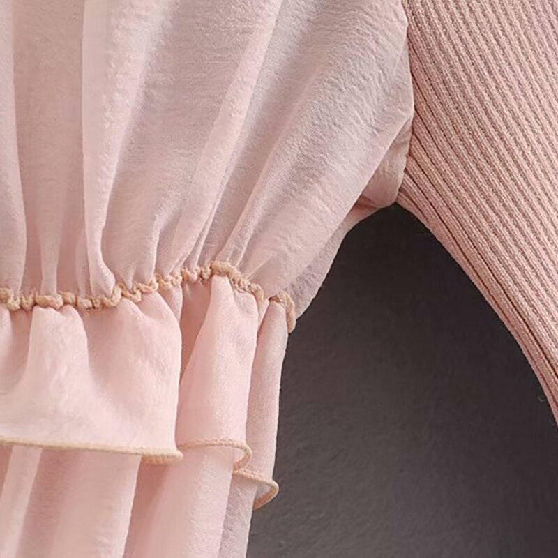 Ruffles Long Sleeve Fashion Sweater