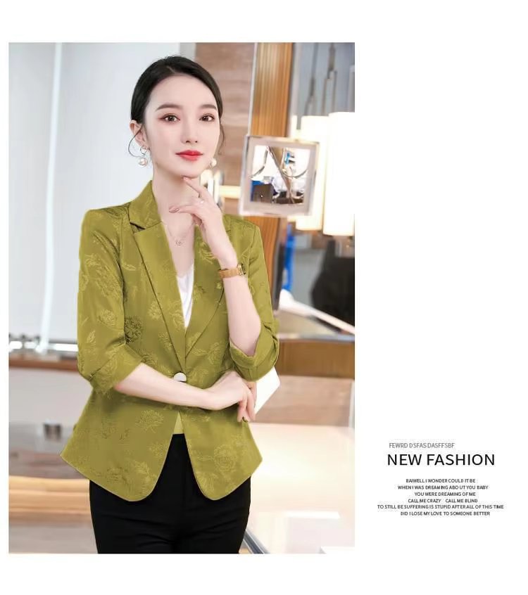 Notched Slim Long Sleeved Pockets Fashion Blazer