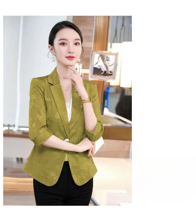 Notched Slim Long Sleeved Pockets Fashion Blazer