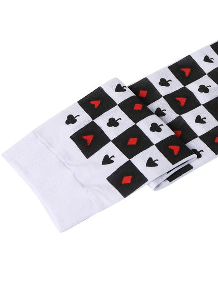 Saloon Stockings Poke Plaid Knee High Socks Halloween Cosplay Costume Accessories