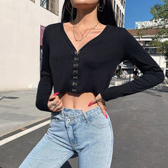 Sexy fashion casual slim streetwear top