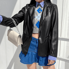 Single Button Long Sleeve Trench Coat