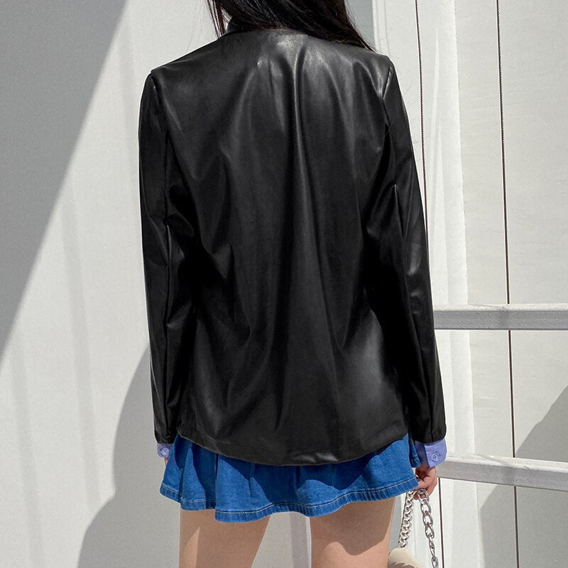 Single Button Long Sleeve Trench Coat