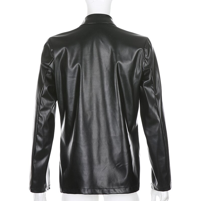 Single Button Long Sleeve Trench Coat