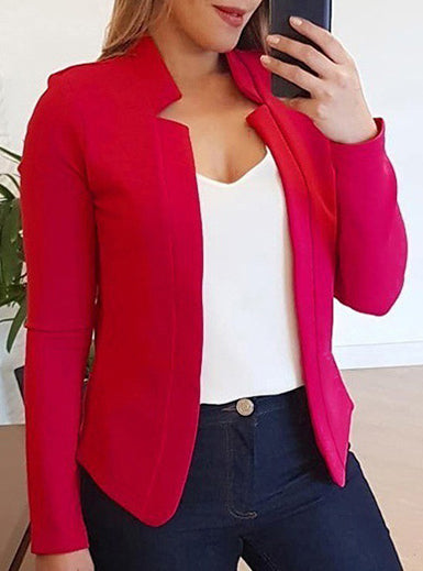 Slim Fit Inverse Cut Lapel Blazer