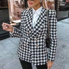 Slim Tweed Blazer Jacket Coat