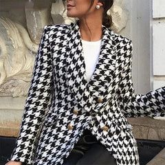 Slim Tweed Blazer Jacket Coat