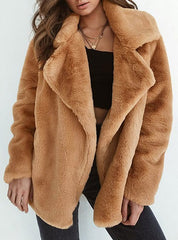 Soft Fleece Open Front Coat