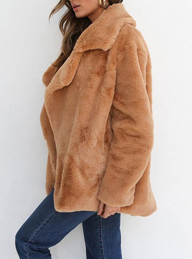 Soft Fleece Open Front Coat