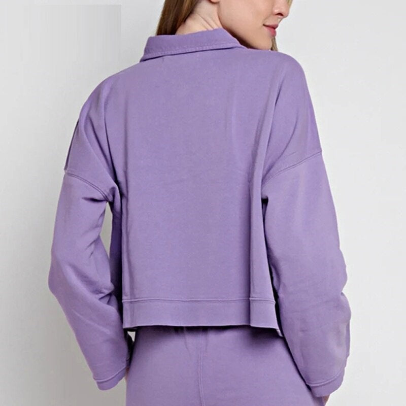 Solid Batwing Long Sleeve Basic Tunic Blouse