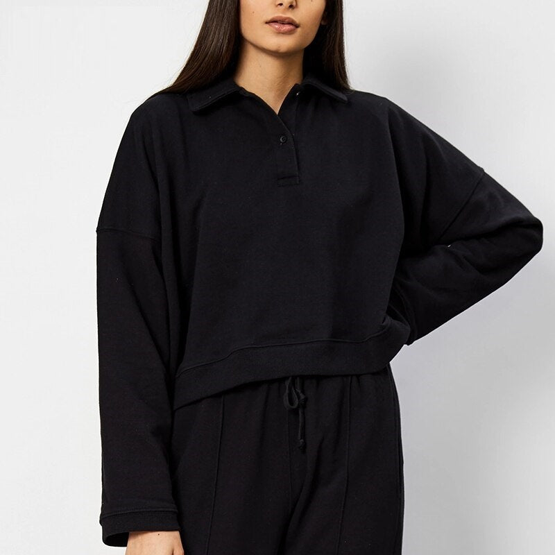 Solid Batwing Long Sleeve Basic Tunic Blouse