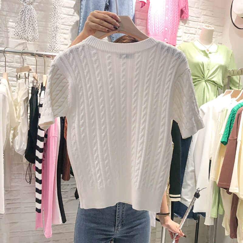 Solid Cardigan Slim Blouses