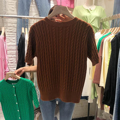 Solid Cardigan Slim Blouses