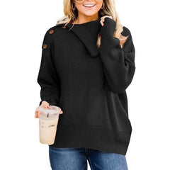 Solid Color Long Sleeve Casual Sweater