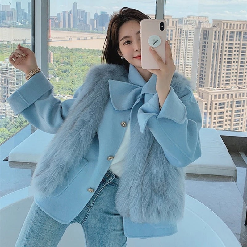 Solid Luxury Double-sided Woolen Cashmere Blends Outerwear
