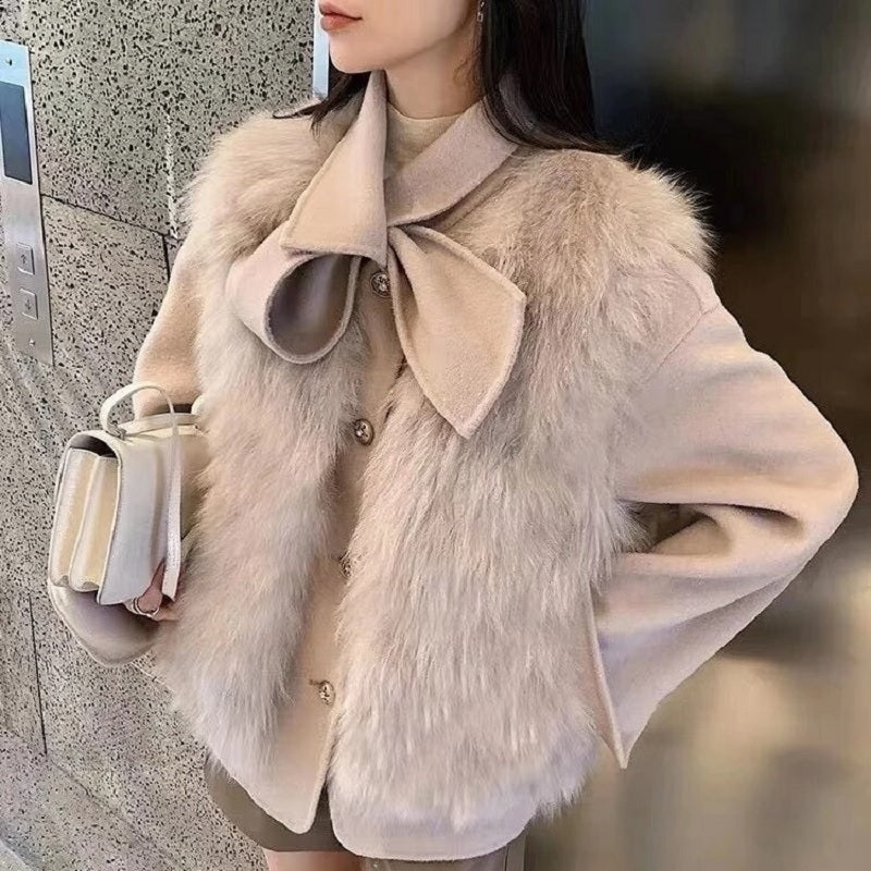 Solid Luxury Double-sided Woolen Cashmere Blends Outerwear