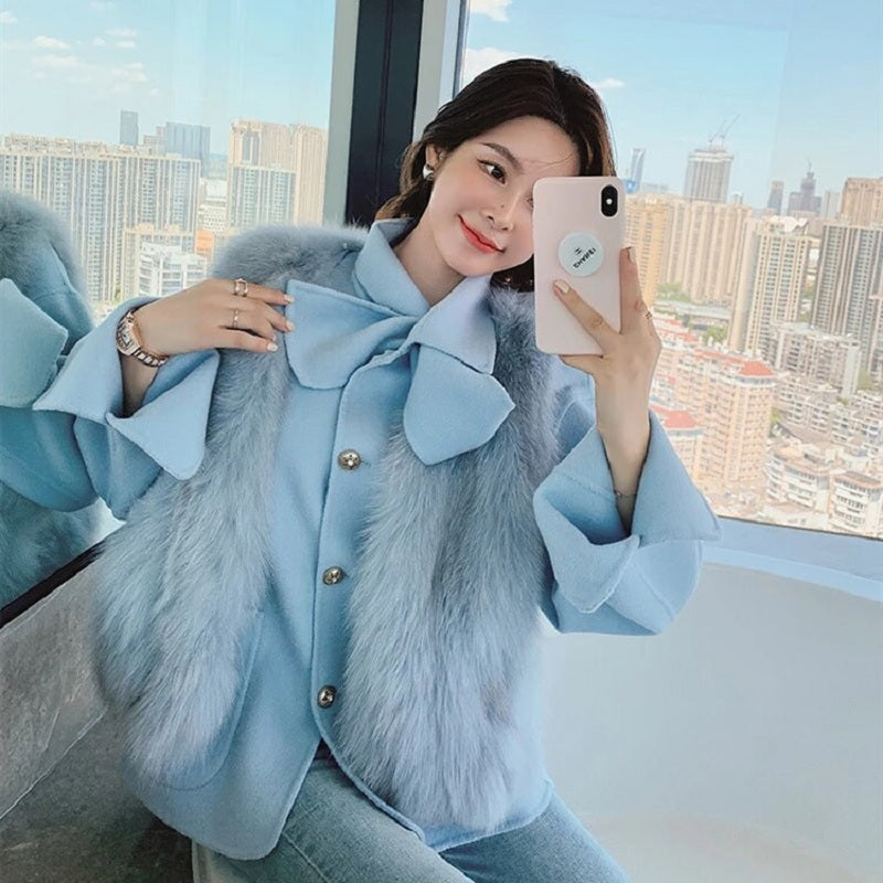 Solid Luxury Double-sided Woolen Cashmere Blends Outerwear