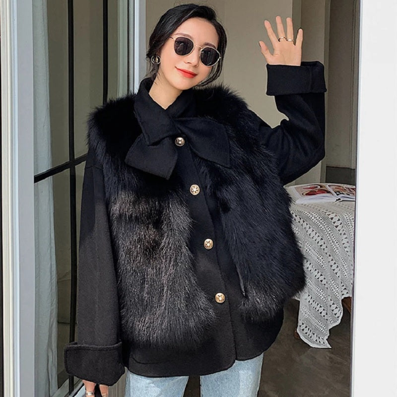 Solid Luxury Double-sided Woolen Cashmere Blends Outerwear