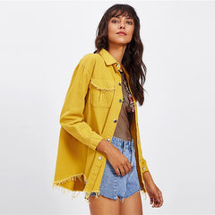 Casual Cross-Border Single Breasted Button Street Wear Denim Jacket