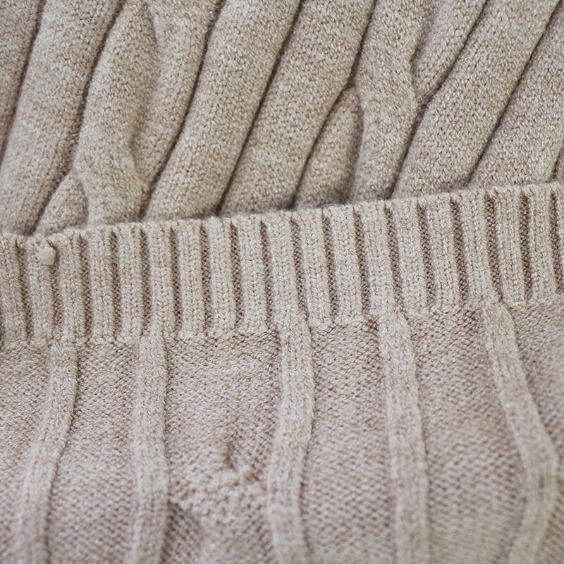 Solid Turn Down Collar Twist Cardigan