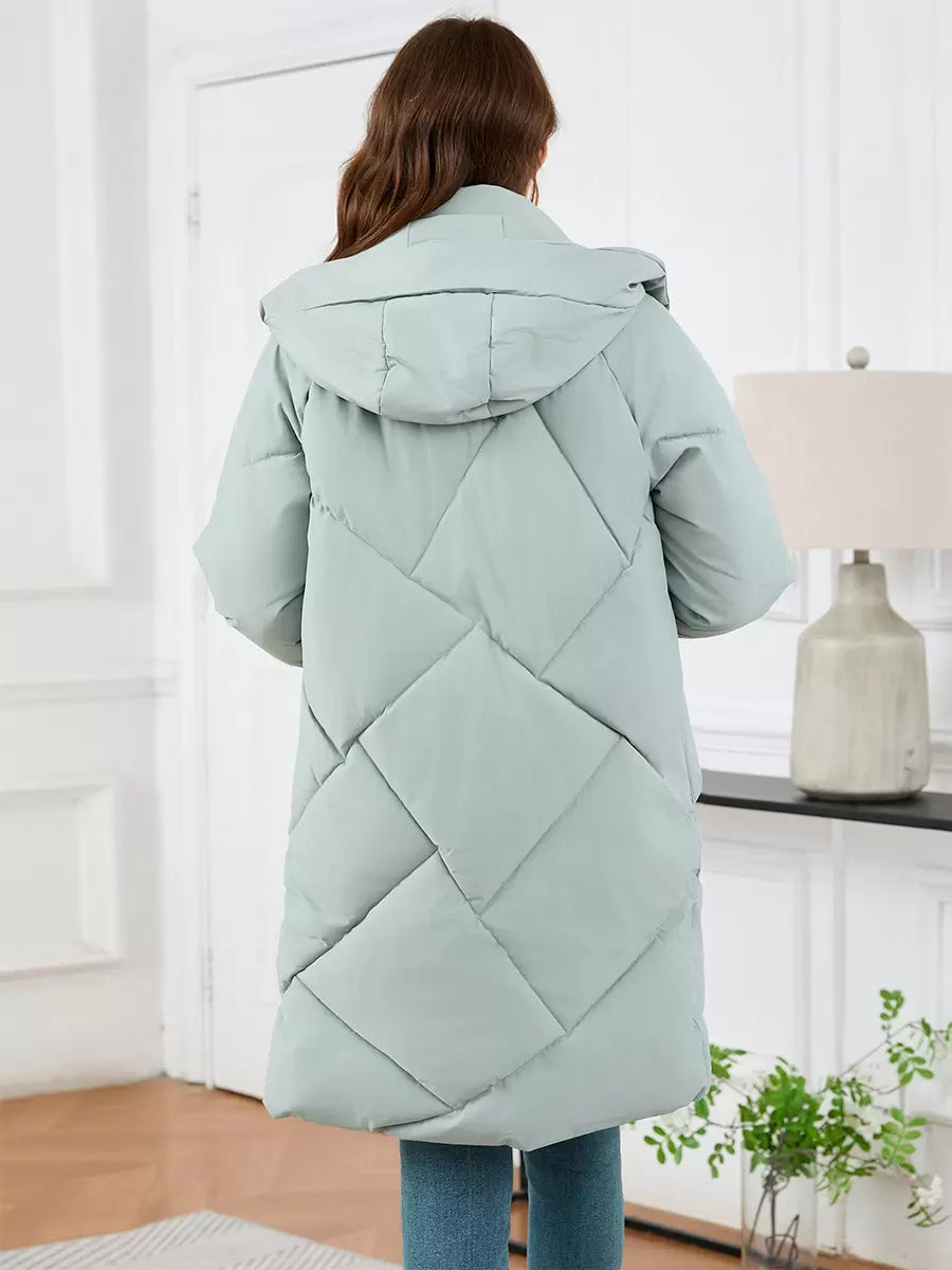 Stand Collar Lace-up Long Sleeves Chic Daily Casual Outerwear Coat
